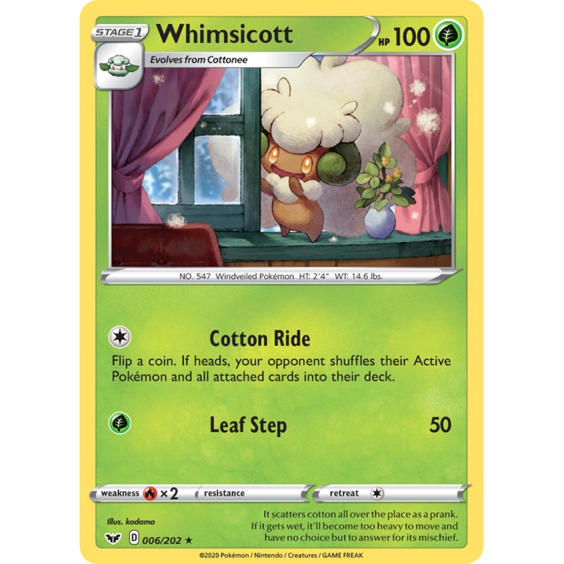 Whimsicott (006/202) [Sword & Shield: Base Set]