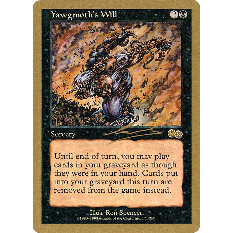 Yawgmoth's Will (Nicolas Labarre) [World Championship Decks 2000]
