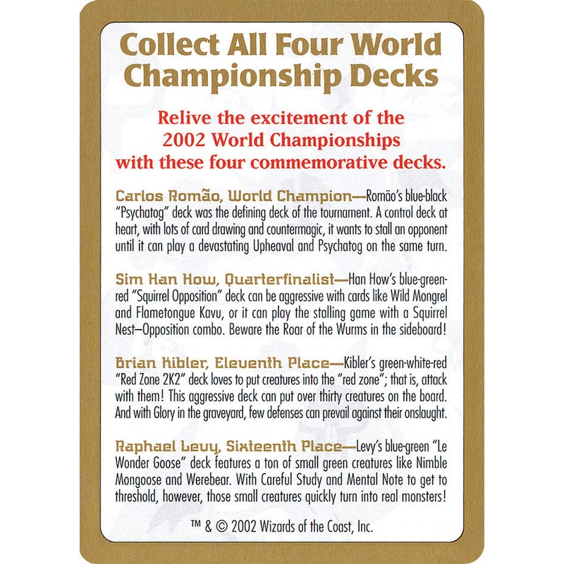 2002 World Championships Ad [World Championship Decks 2002]