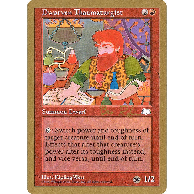 Dwarven Thaumaturgist (Ben Rubin) (SB) [World Championship Decks 1998]