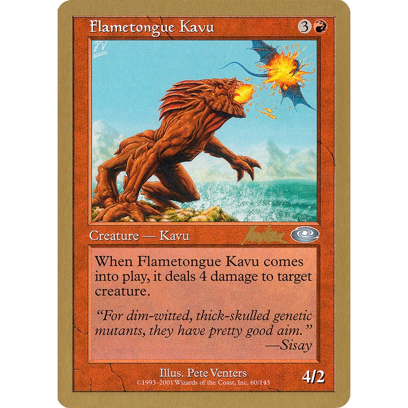 Flametongue Kavu (Brian Kibler) [World Championship Decks 2002]
