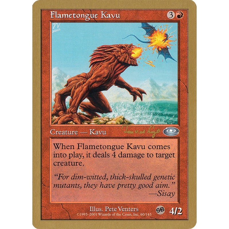 Flametongue Kavu (Tom van de Logt) (SB) [World Championship Decks 2001]