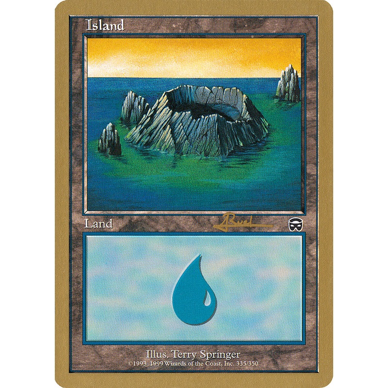 Island (335) (Antoine Ruel) [World Championship Decks 2001]