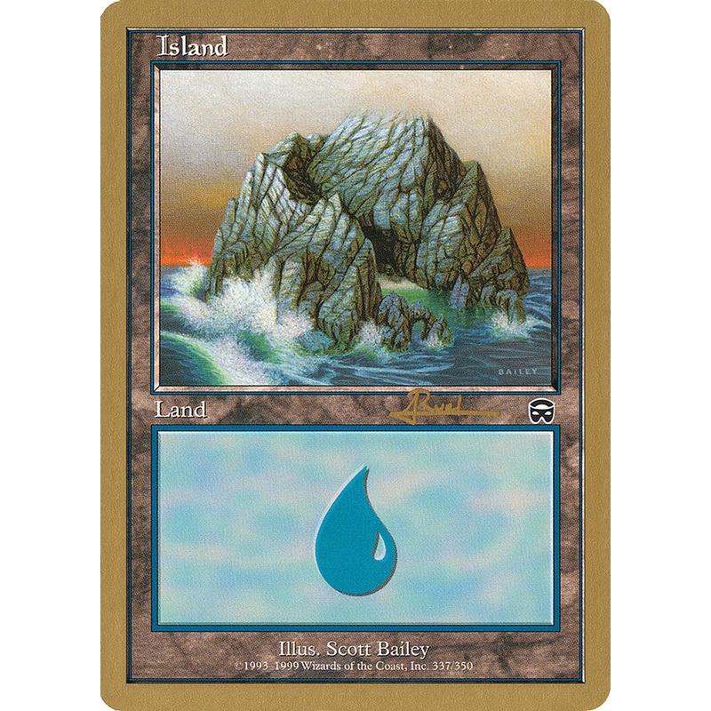 Island (ar337) (Antoine Ruel) [World Championship Decks 2001]