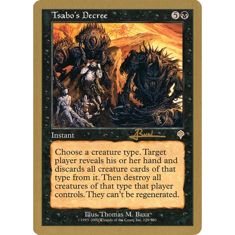 Tsabo's Decree (Antoine Ruel) [World Championship Decks 2001]