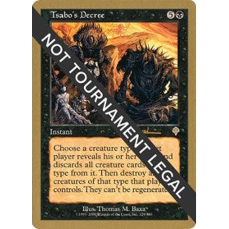Tsabo's Decree - 2001 Antoine Ruel (INV) [World Championship Decks 2001]