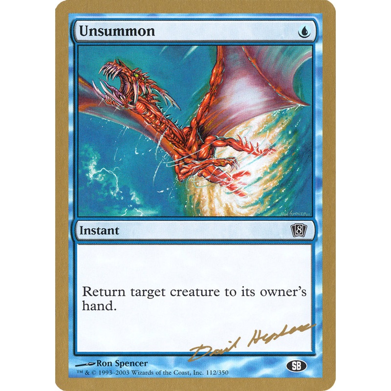 Unsummon (Dave Humpherys) (SB) [World Championship Decks 2003]