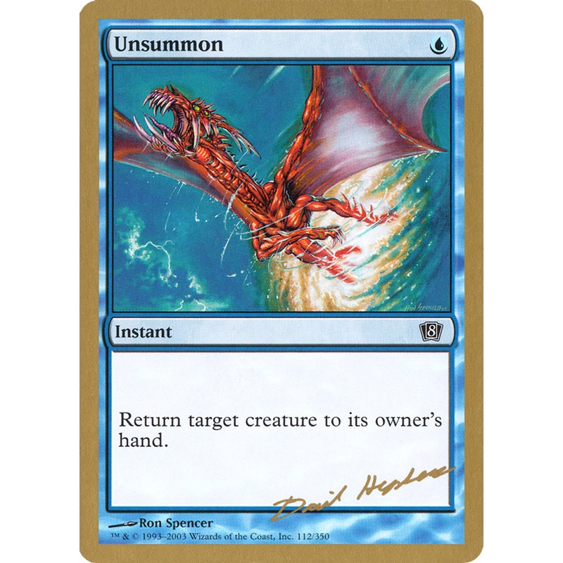 Unsummon (Dave Humpherys) [World Championship Decks 2003]