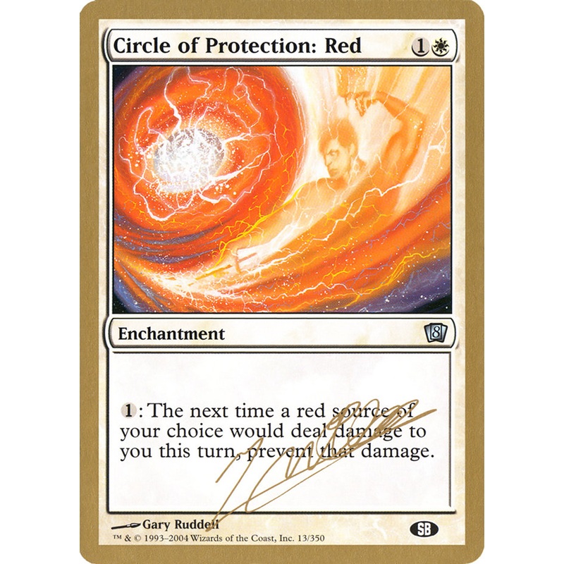 Circle of Protection: Red (Julien Nuijten) (SB) [World Championship Decks 2004]