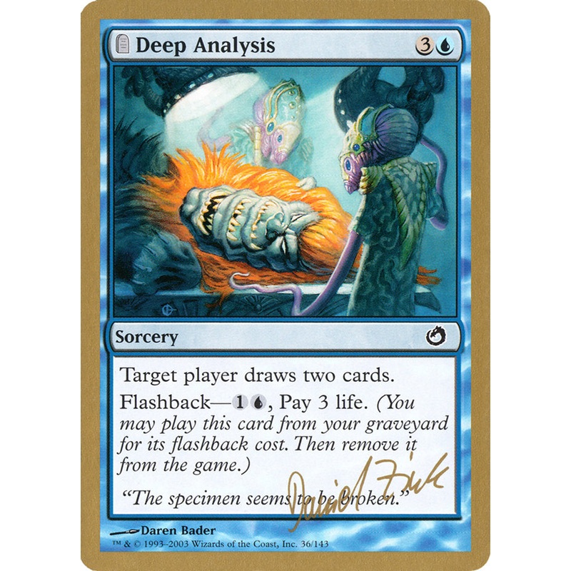 Deep Analysis (Daniel Zink) [World Championship Decks 2003]