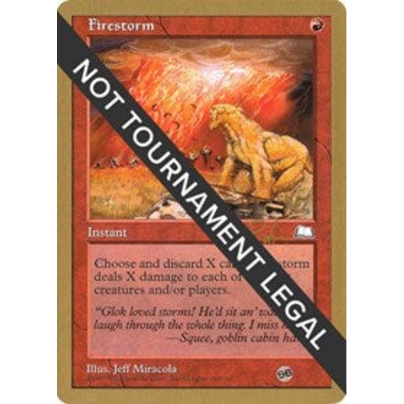 Firestorm - 1998 Ben Rubin (WTH) (SB) [World Championship Decks]