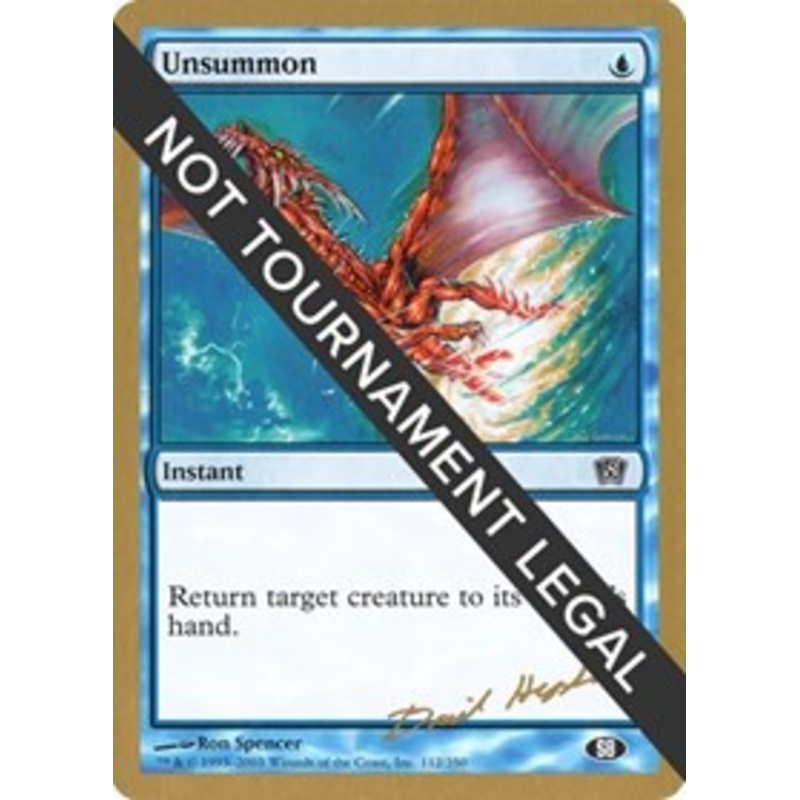 Unsummon - 2003 Dave Humpherys (TOR) (SB) [World Championship Decks]