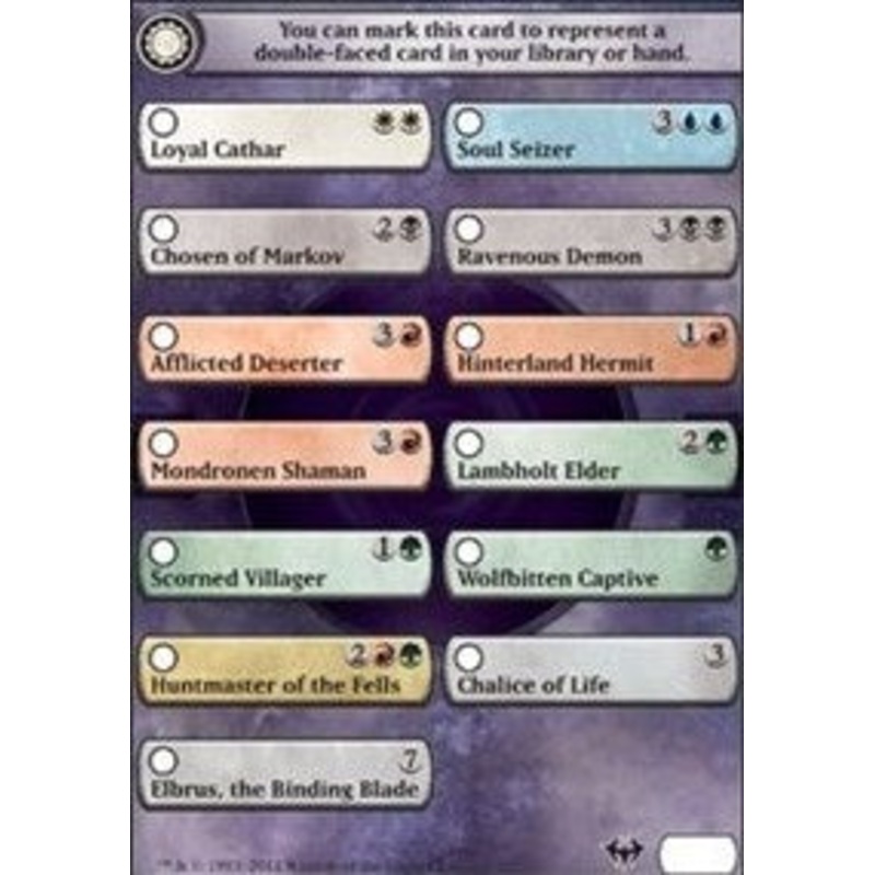 Checklist Card - Dark Ascension [Dark Ascension Tokens]