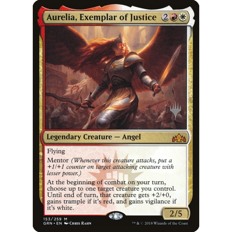 Aurelia, Exemplar of Justice (Promo Pack) [Guilds of Ravnica Promos]