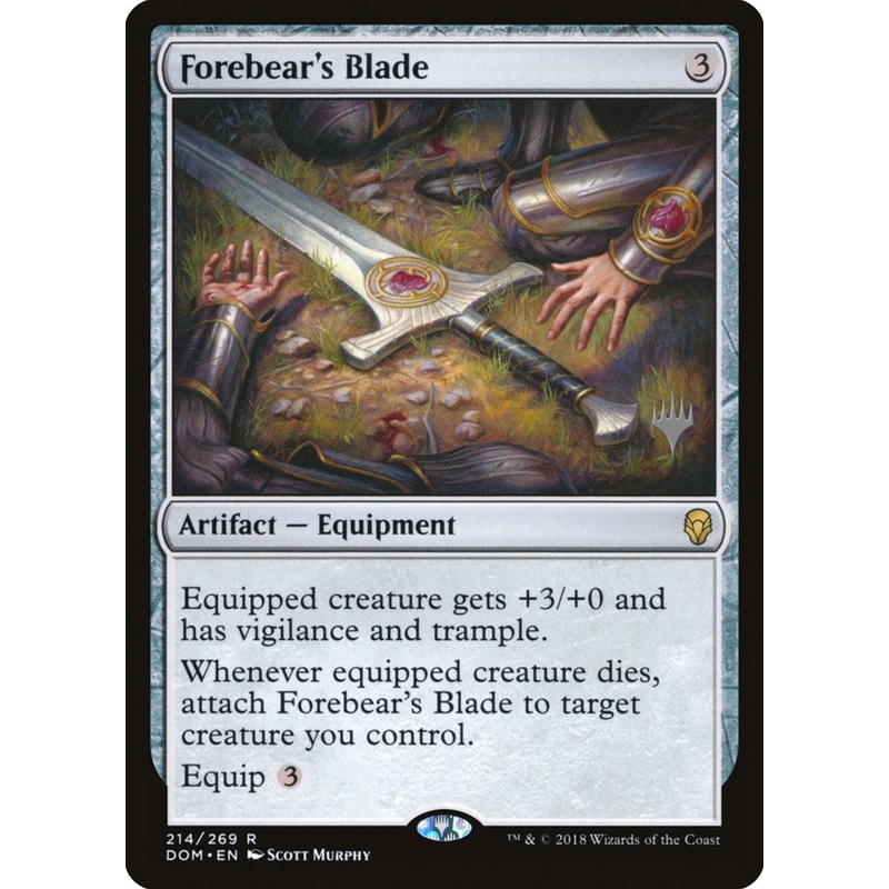 Forebear's Blade (Promo Pack) [Dominaria Promos]