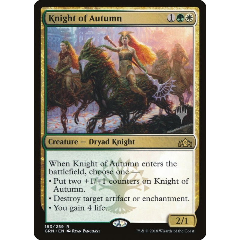 Knight of Autumn (Promo Pack) [Guilds of Ravnica Promos]