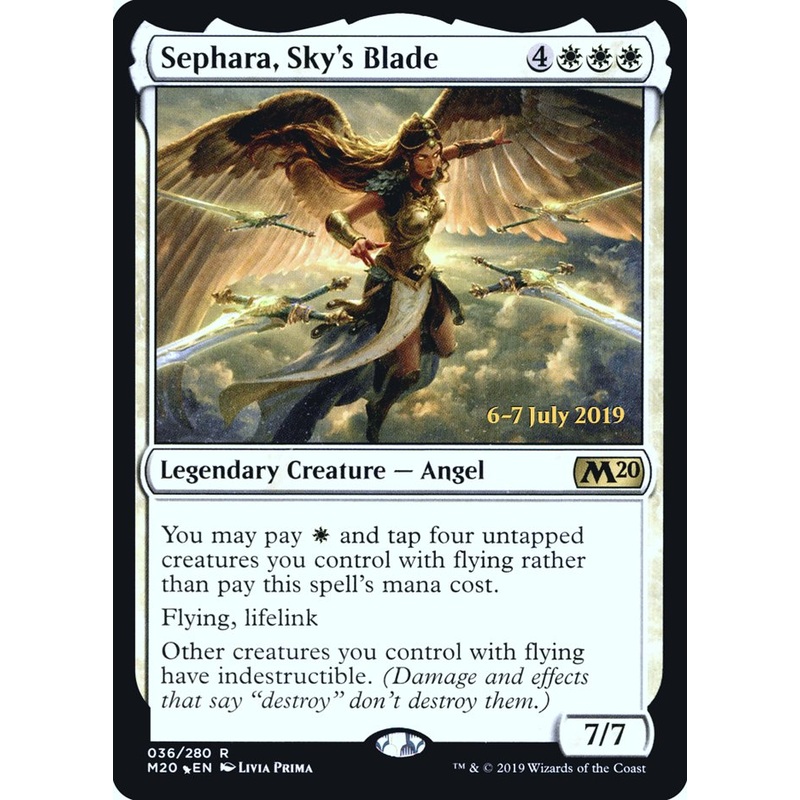 Sephara, Sky's Blade [Core Set 2020 Prerelease Promos]
