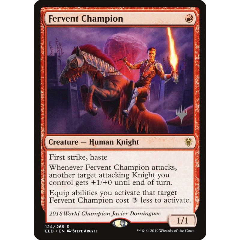 Fervent Champion (Promo Pack) [Throne of Eldraine Promos]