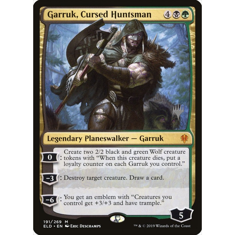 Garruk, Cursed Huntsman (Promo Pack) [Throne of Eldraine Promos]
