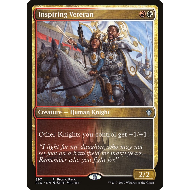 Inspiring Veteran (Promo Pack) [Throne of Eldraine Promos]