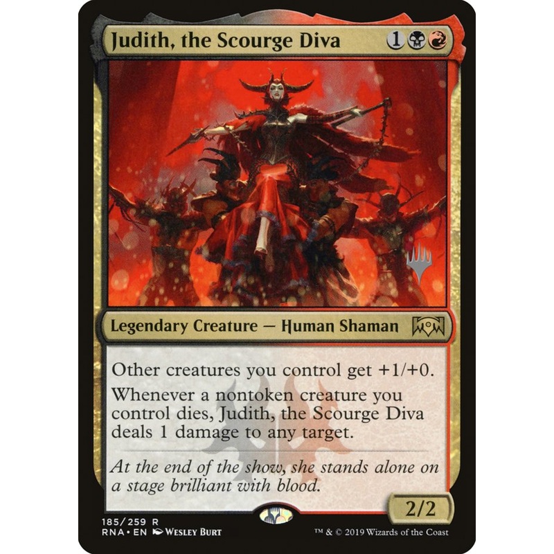 Judith, the Scourge Diva (Promo Pack) [Ravnica Allegiance Promos]