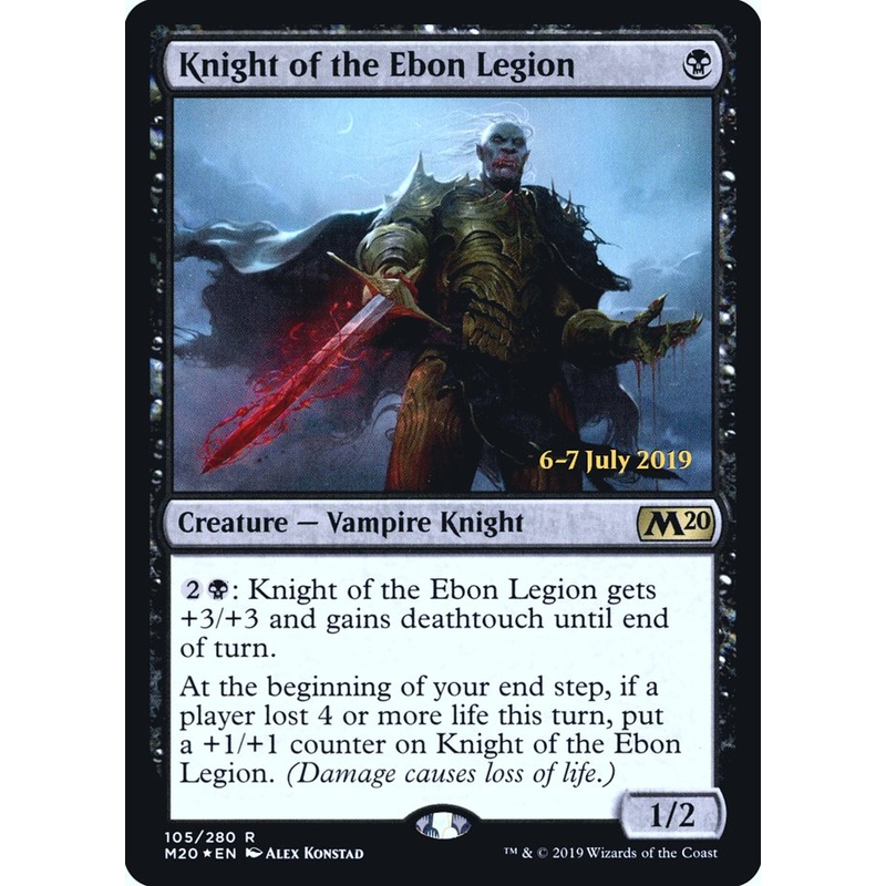 Knight of the Ebon Legion [Core Set 2020 Prerelease Promos]