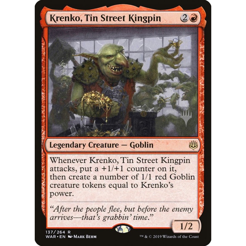 Krenko, Tin Street Kingpin (Promo Pack) [War of the Spark Promos]