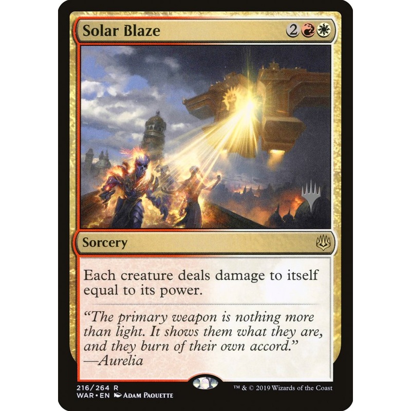 Solar Blaze (Promo Pack) [War of the Spark Promos]