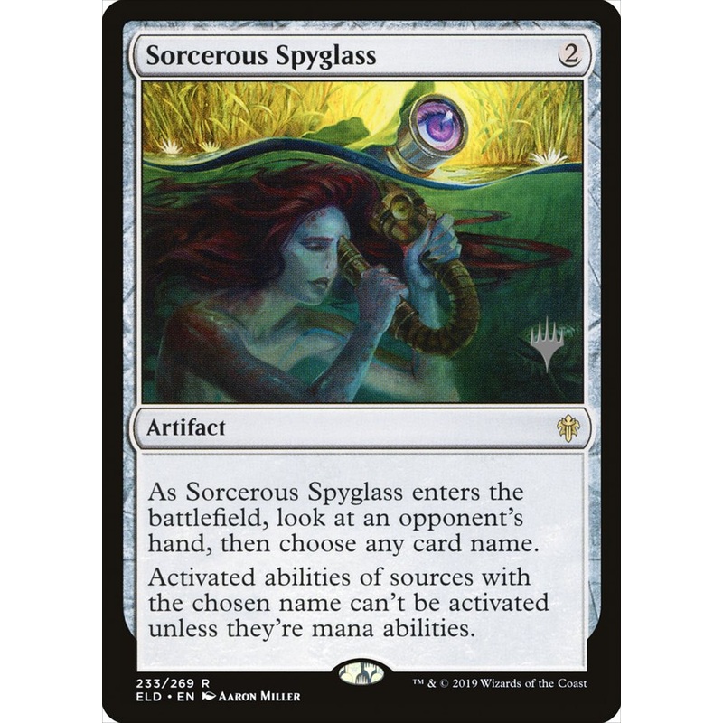 Sorcerous Spyglass (Promo Pack) [Throne of Eldraine Promos]