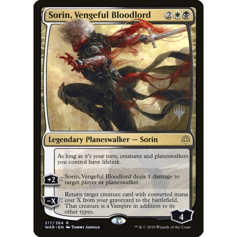 Sorin, Vengeful Bloodlord (Promo Pack) [War of the Spark Promos]