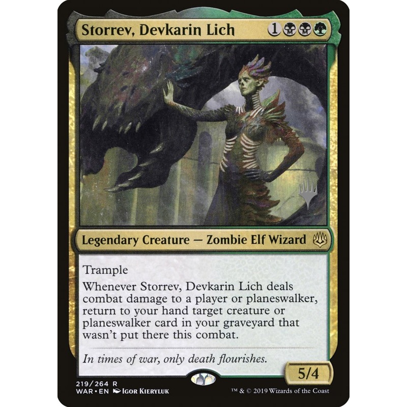 Storrev, Devkarin Lich (Promo Pack) [War of the Spark Promos]