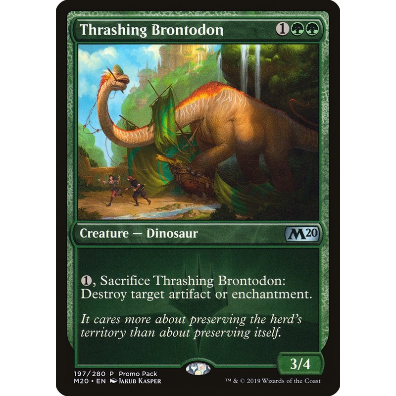 Thrashing Brontodon (Promo Pack) [Core Set 2020 Promos]
