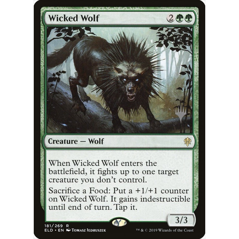 Wicked Wolf (Promo Pack) [Throne of Eldraine Promos]