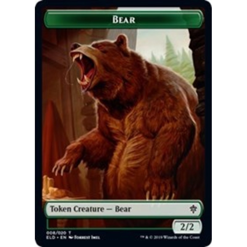 Bear // Food (15) Double-Sided Token [Throne of Eldraine Tokens]