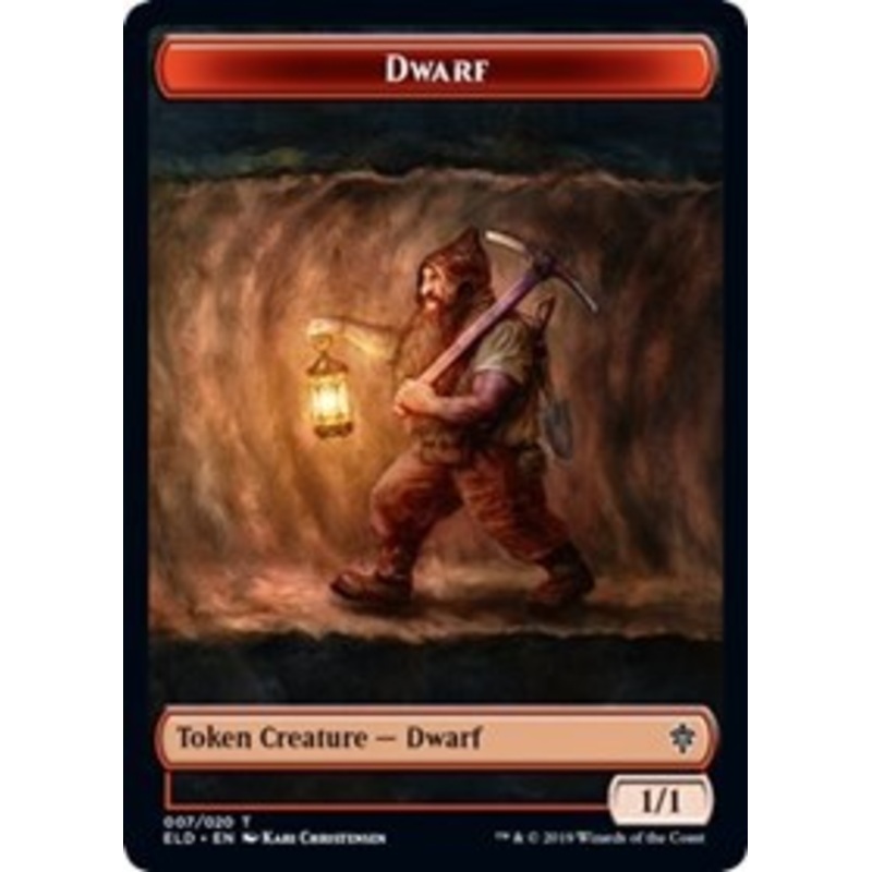 Dwarf // Food (16) Double-Sided Token [Throne of Eldraine Tokens]