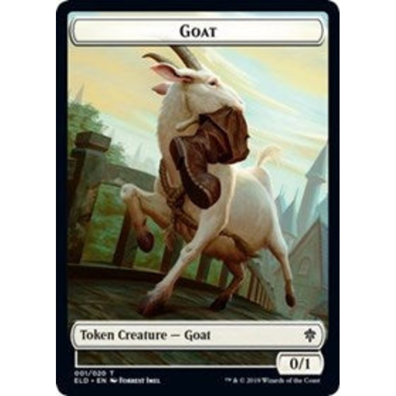 Goat // Food (15) Double-Sided Token [Throne of Eldraine Tokens]