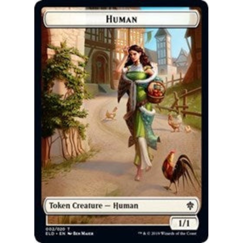 Human // Food (16) Double-Sided Token [Throne of Eldraine Tokens]