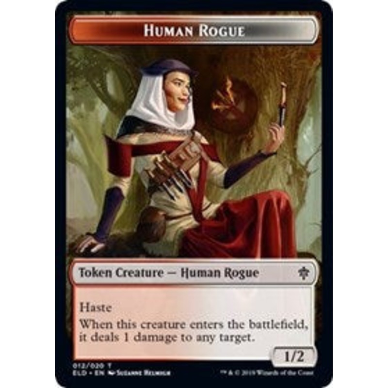 Human Rogue // Food (16) Double-Sided Token [Throne of Eldraine Tokens]