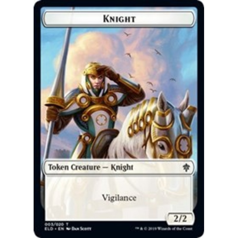Knight // Food (17) Double-Sided Token [Throne of Eldraine Tokens]