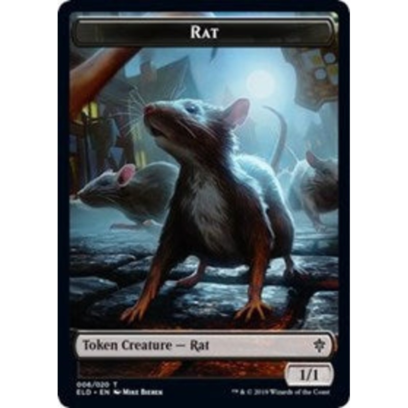 Rat // Food (16) Double-Sided Token [Throne of Eldraine Tokens]