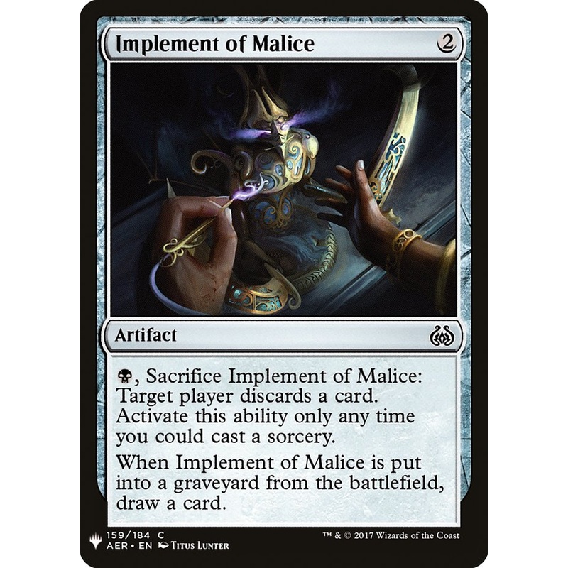 Implement of Malice [Mystery Booster]