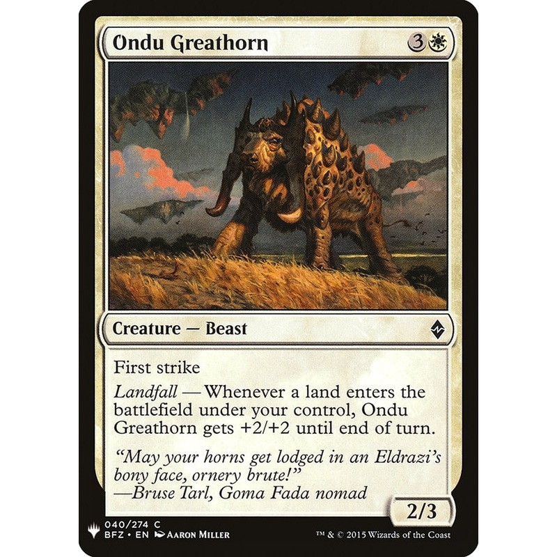 Ondu Greathorn [Mystery Booster]
