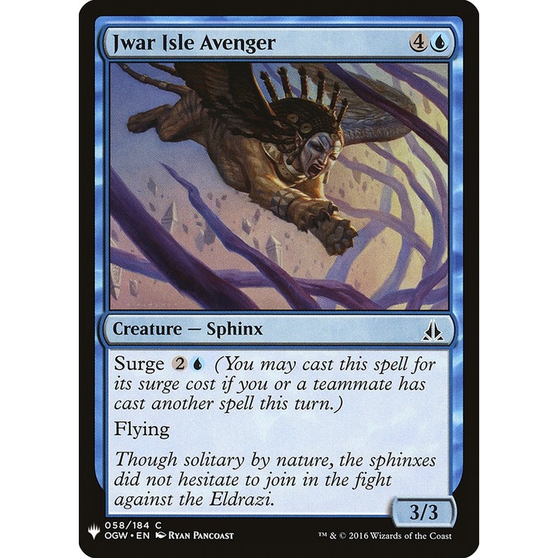 Jwar Isle Avenger [Mystery Booster]