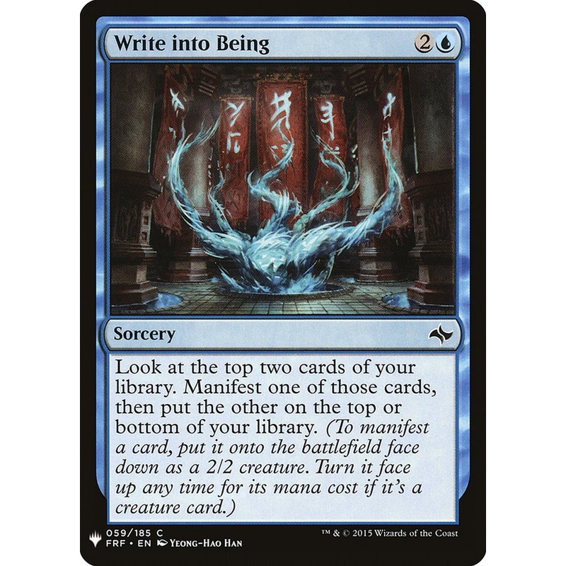 Write into Being [Mystery Booster]