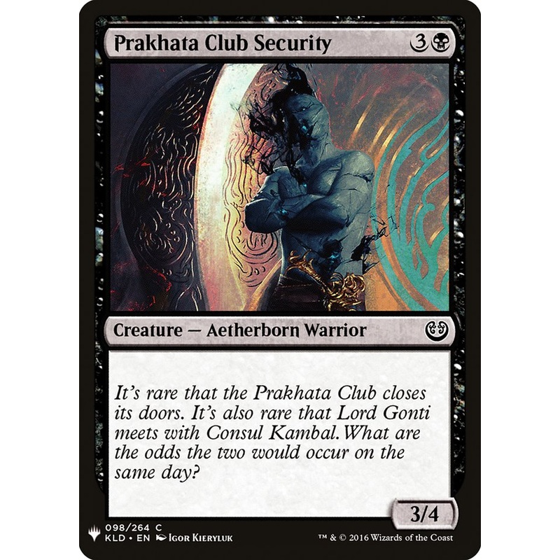 Prakhata Club Security [Mystery Booster]