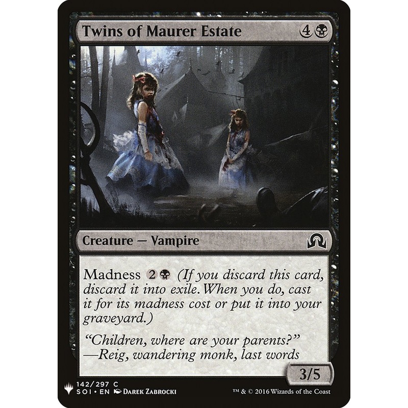 Twins of Maurer Estate [Mystery Booster]