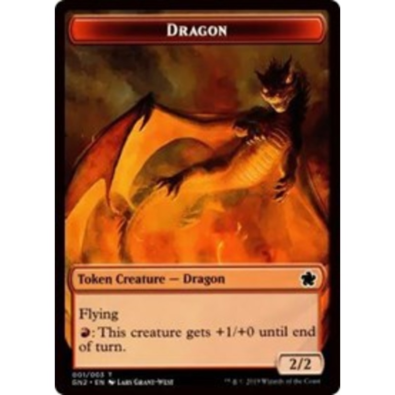 Dragon (001) // Zombie Double-Sided Token [Game Night 2019 Tokens]