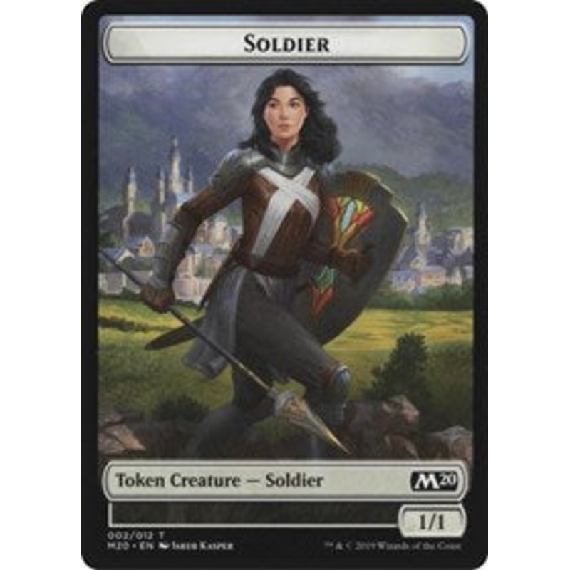 Soldier // Zombie Double-Sided Token [Game Night 2019 Tokens]