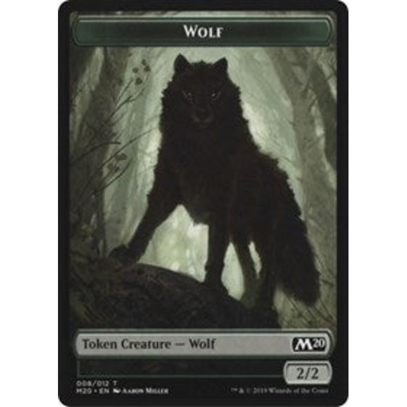 Zombie // Wolf Double-Sided Token [Game Night 2019 Tokens]