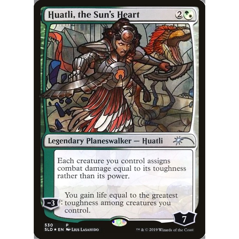 Huatli, the Sun's Heart (Stained Glass) [Secret Lair Drop Promos]